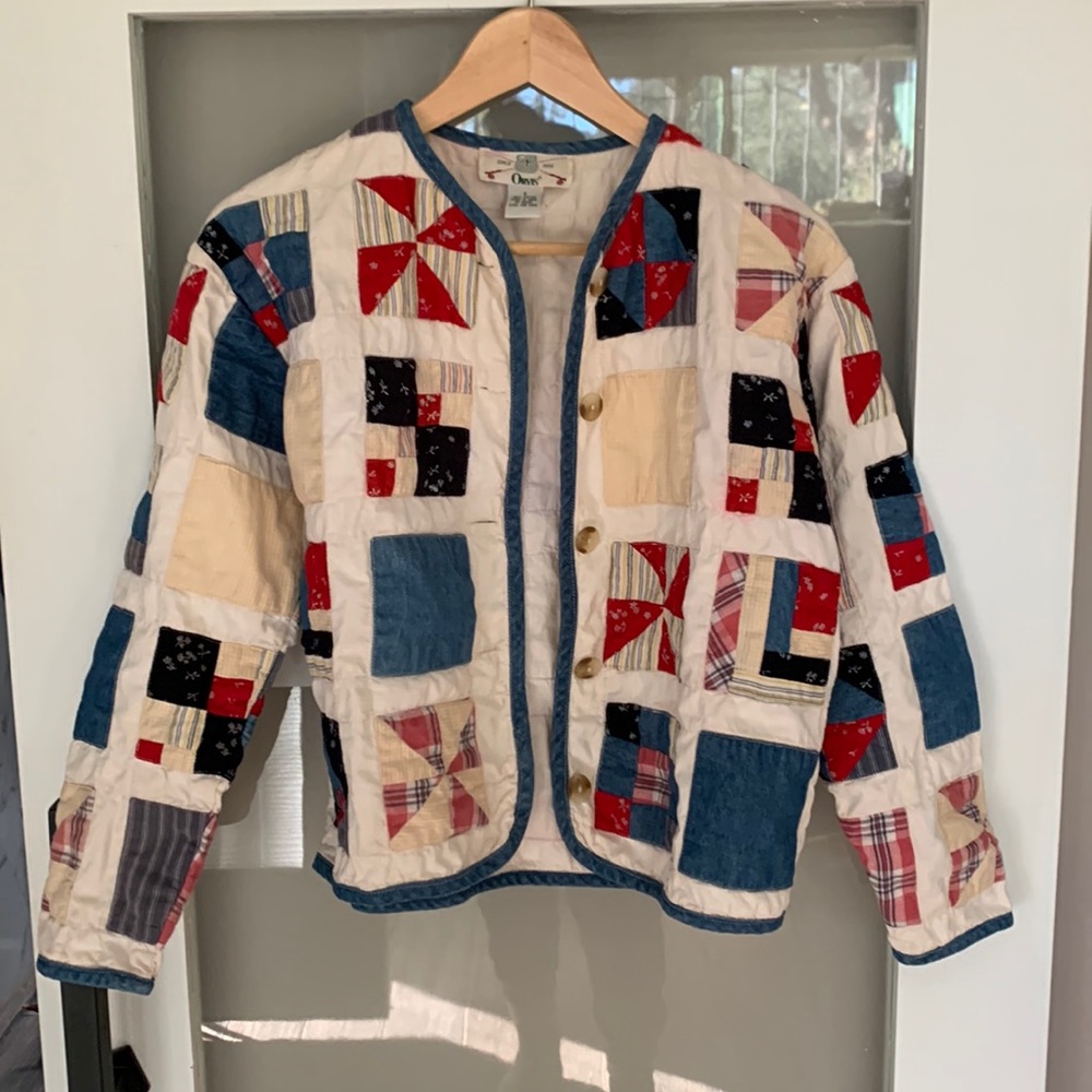 Vintage Orvis Pinwheel Quilt Jacket- Small
